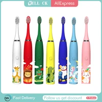 wdd a75 for children sonic electric toothbrush cartoon pattern for kids with replace the tooth brush head ultrasonic toothbrush