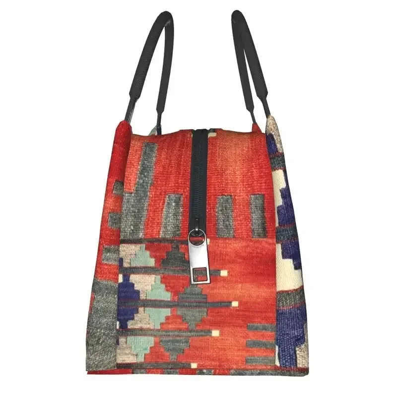 Casual Tote Kilim Navaho Lunch Box z zamkiem błyskawicznym Unisex Oxford Cloth Top-Handle Bag for Camping and Traveling