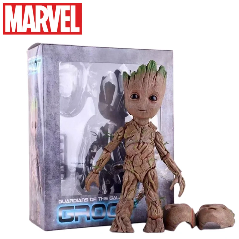 

Marvel Avengers Guardians of the Galaxy tree man Groot Kawaii doll surrounding movable model children's toy boy Christmas gift