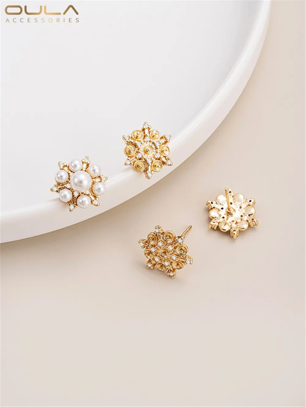 14-каратное золото с покрытием микроинсет 925 пробы циркон шестиугольная звезда