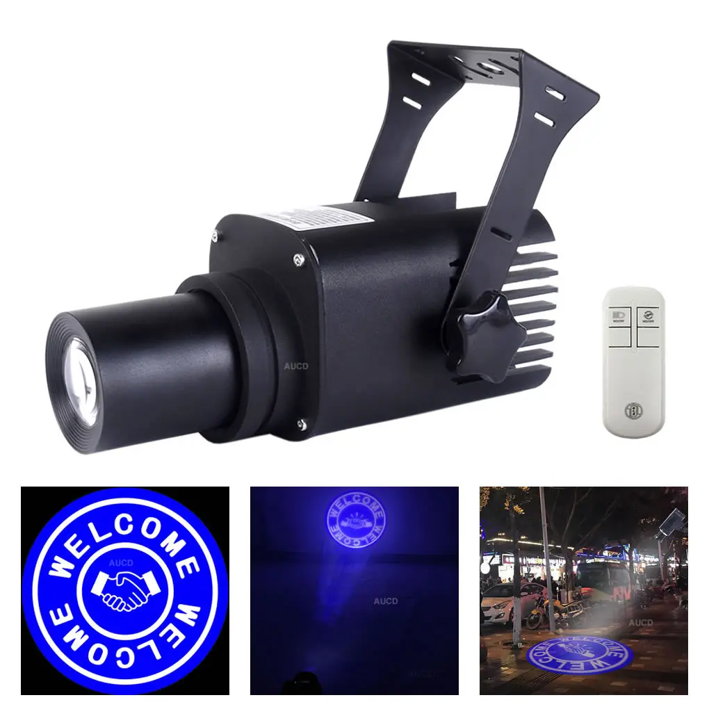 

Welcome Gobo Card & Waterproof IP65 Outdoor 25W LED HD Zoom Spin AD Logo Projector Lighting Lamps DJ Club Sign Advertising Light