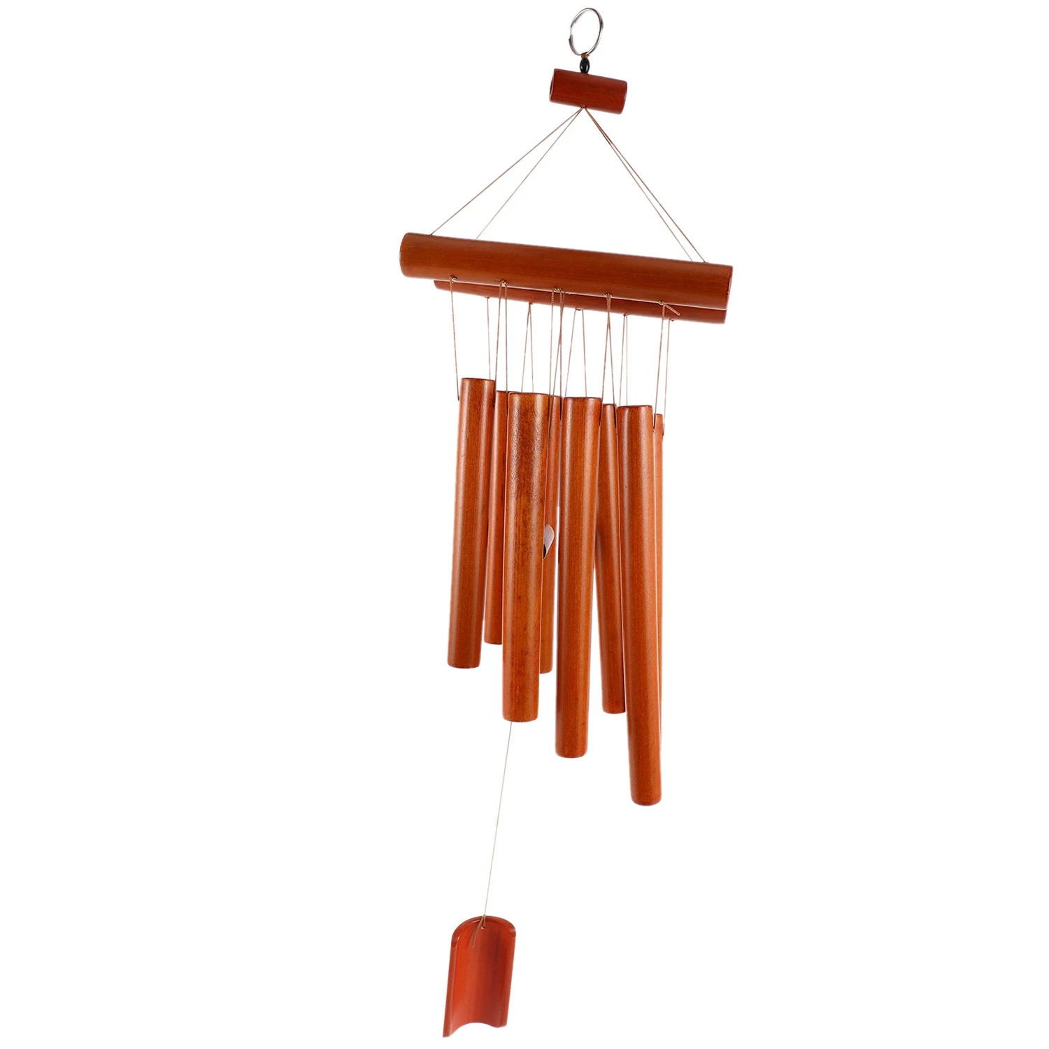

Hand-Crafted Bamboo Tubes Wind Hollow Tuned Music Natural Bamboo Wind Chime with a Ladder on Top for Indoor and Outdoor