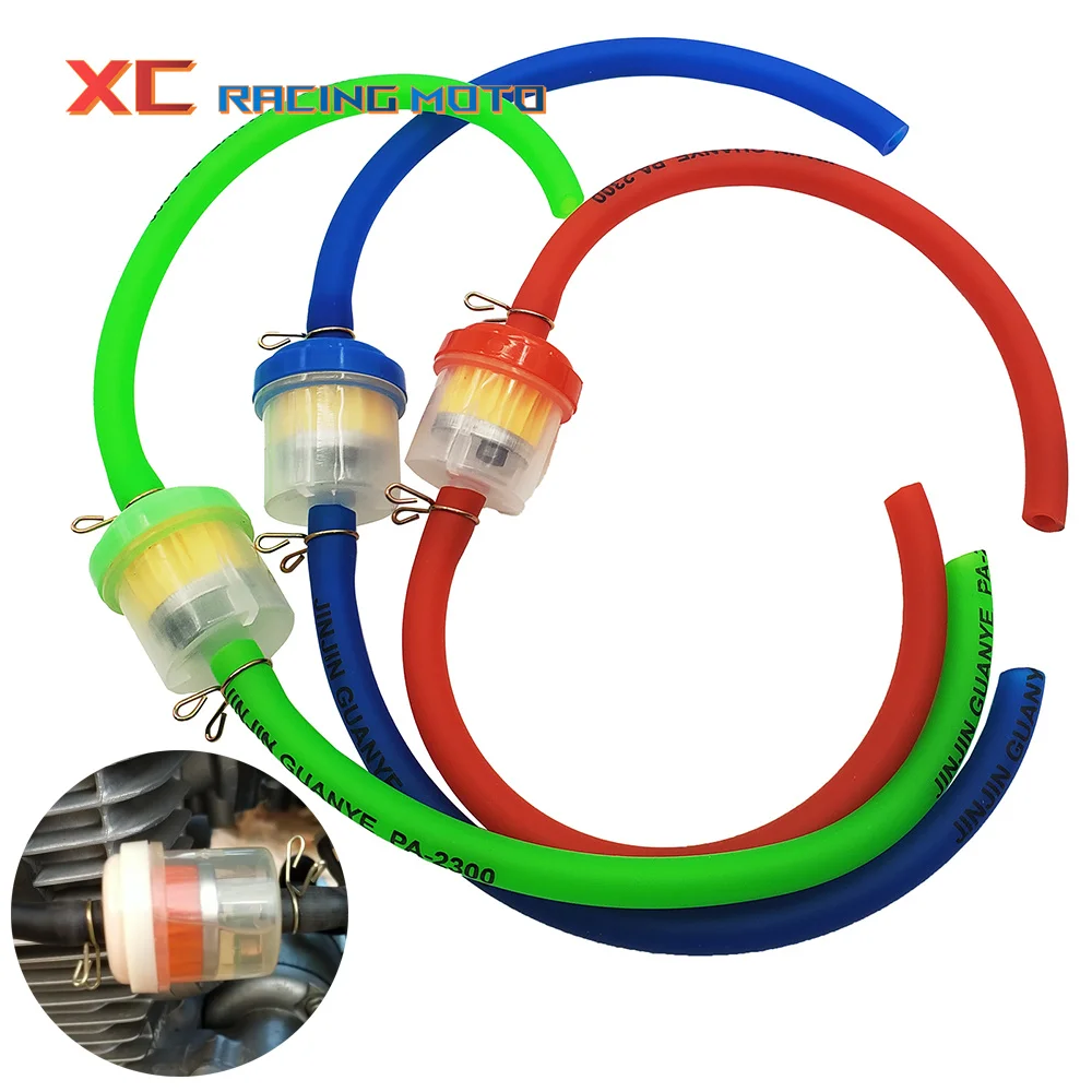 

Motorcycle Dirt Bike ATV Scooter 3 Colors 6mm Inline Gas Petrol Gasoline Liquid Fuel Oil Filter Pipe Hose Line With 4 Clips