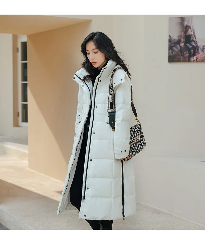 2022 Winter Women Jacket Long Cotton Big Pockets Ladies Coat Women's Thickened Warm Parka