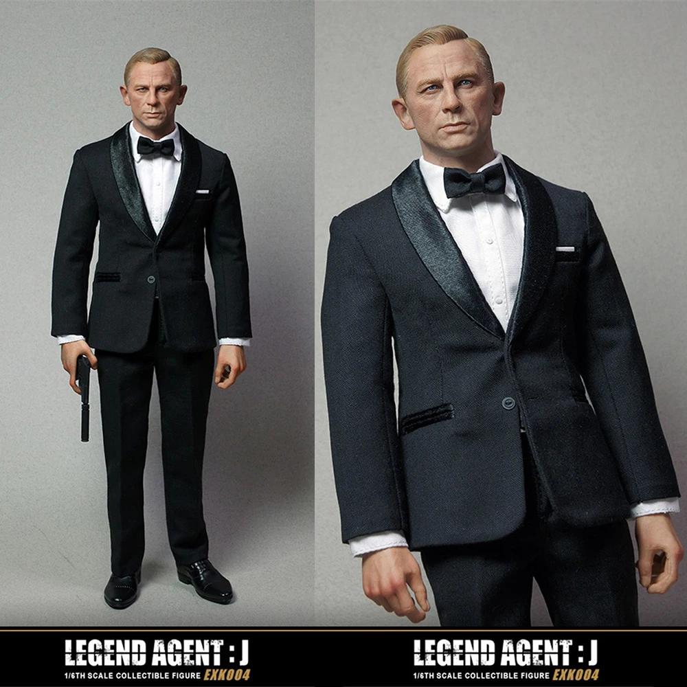

ELEVEN EXK004 1/6 Scale Soldier Agent J James Bond Daniel Craig 12" Action Figure Full Set Model for Fans Holiday Gift