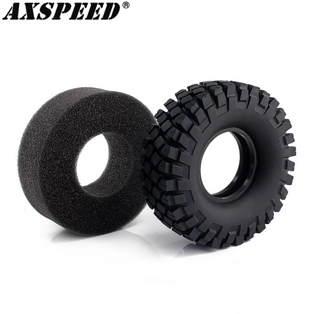 

AXSPEED 1.9inch Rocks Tyres Rubber Wheel Tires for Axial SCX10 90046 TRX4 TRX6 D90 1/10 RC Crawler Cars