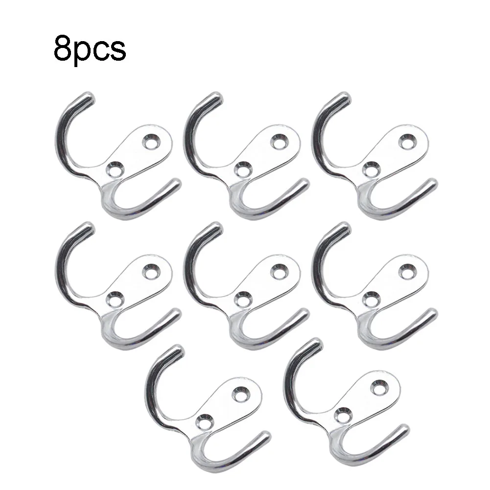 

8pcs Hooks Wall Mounte Coat Hat Clothes Orginazer Zinc Alloy Hook Bathroom Closet Wardrobes Wall Clothes Hanger Hooks