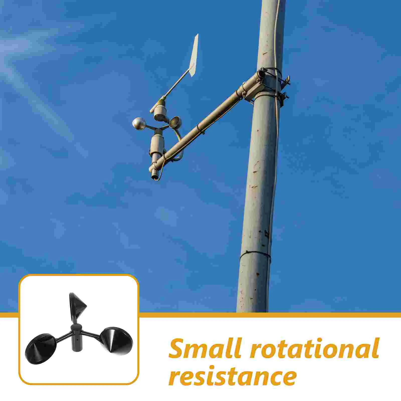 Anemometer Wind Cup Air Cnditioner Sensor Flowing Replacement Measurement Outdoor Abs Anemometers