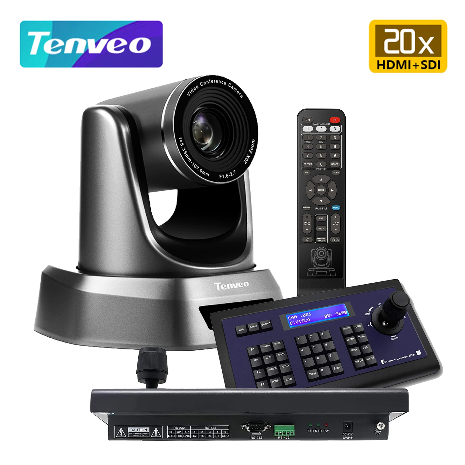 

Контроллер клавиатуры с USB PTZ видеокамерой 20X/10X Zoom 3G-SDI + HDMI видеовыход для онлайн-встреч прямой трансляции