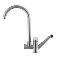 new design kitchen faucet with dual handle pull out deck mounted hot and cold water mixer