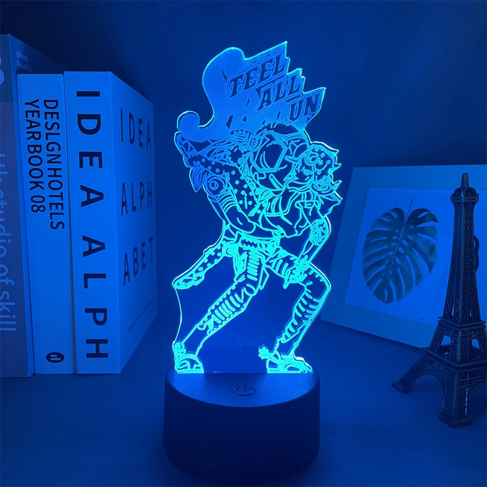 

Anime 3d Night Light JoJo Bizarre Adventure Hol Horse for Bedroom Decor Light Birthday Gift for Him Manga Jojo Led Lamp