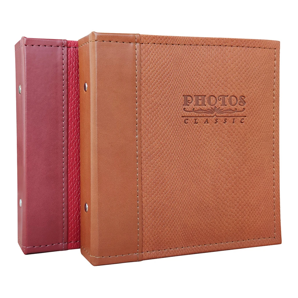 

Семейный фотоальбом из полиуретана, 80 листов, 7X5 дюймов/17,8X12,7 см, вставной белый внутренний для свадебного альбома, книга для записи роста ре...