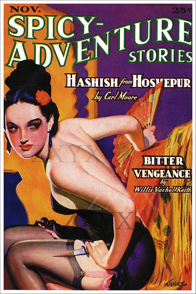 Острые Приключения винтажная масса журнал Обложка Ретро художественный плакат