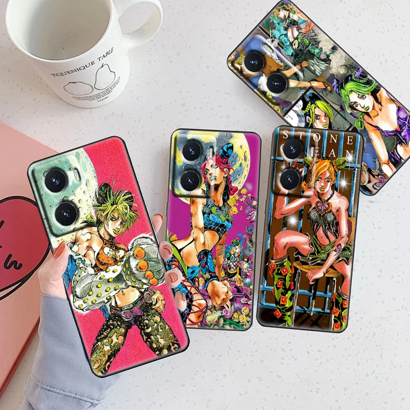 JOJO Jolyne Cujoh для OPPO A74 A72 A53 Reno 7 6 5 4 2 Find X3 X2 Z Lite Neo Pro Plus SE черный телефон