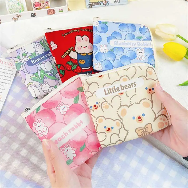 

Tampon Organiser Bag Small Portable Sanitary Napkin Storage Bag Cartoon Large Opening Sanitary Pad Pouch Storage Bag Mini Bag