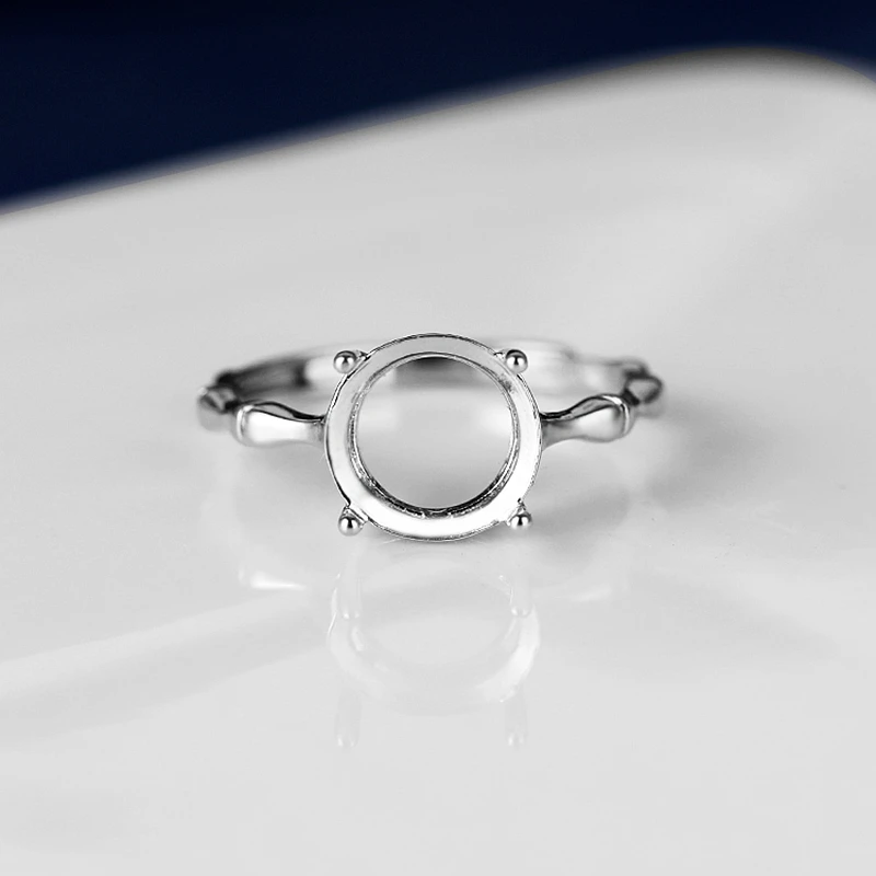 

Круглое Кольцо из серебра 925 пробы с кабошоном, 9 Х9 мм