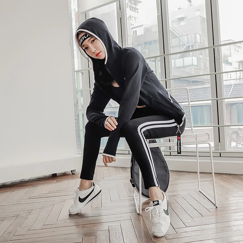 Спортивные тренировочные куртки для йоги Женская Облегающая рубашка с длинными