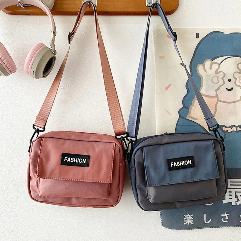 

Casual Solid Color Women Bags Shoulder Bag Nylon Cloth Lady Messenger Bag Mobile Phone Cosmetic Bag Cosmetic