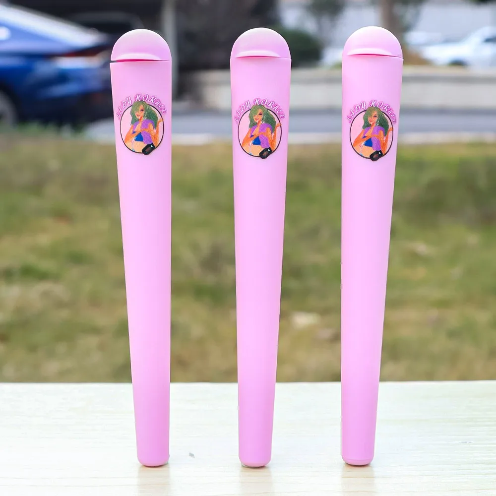 

LADY HORNET Pink 118mm Size Stashjar Plastic Doob Tube Waterproof Airtight Cigarette Storage Container Cone Holder