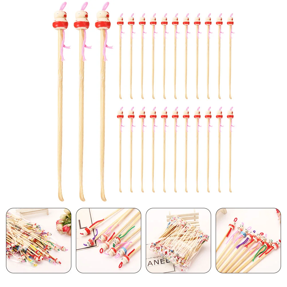 

Cleaning Ear Tools Earwax Removal Durable Picks Household Portable Small Spoons Bamboo Pickers