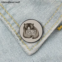 im pretty bear pattern printed pin custom funny brooches shirt lapel bag cute badge cartoon enamel pins for lover girl friends