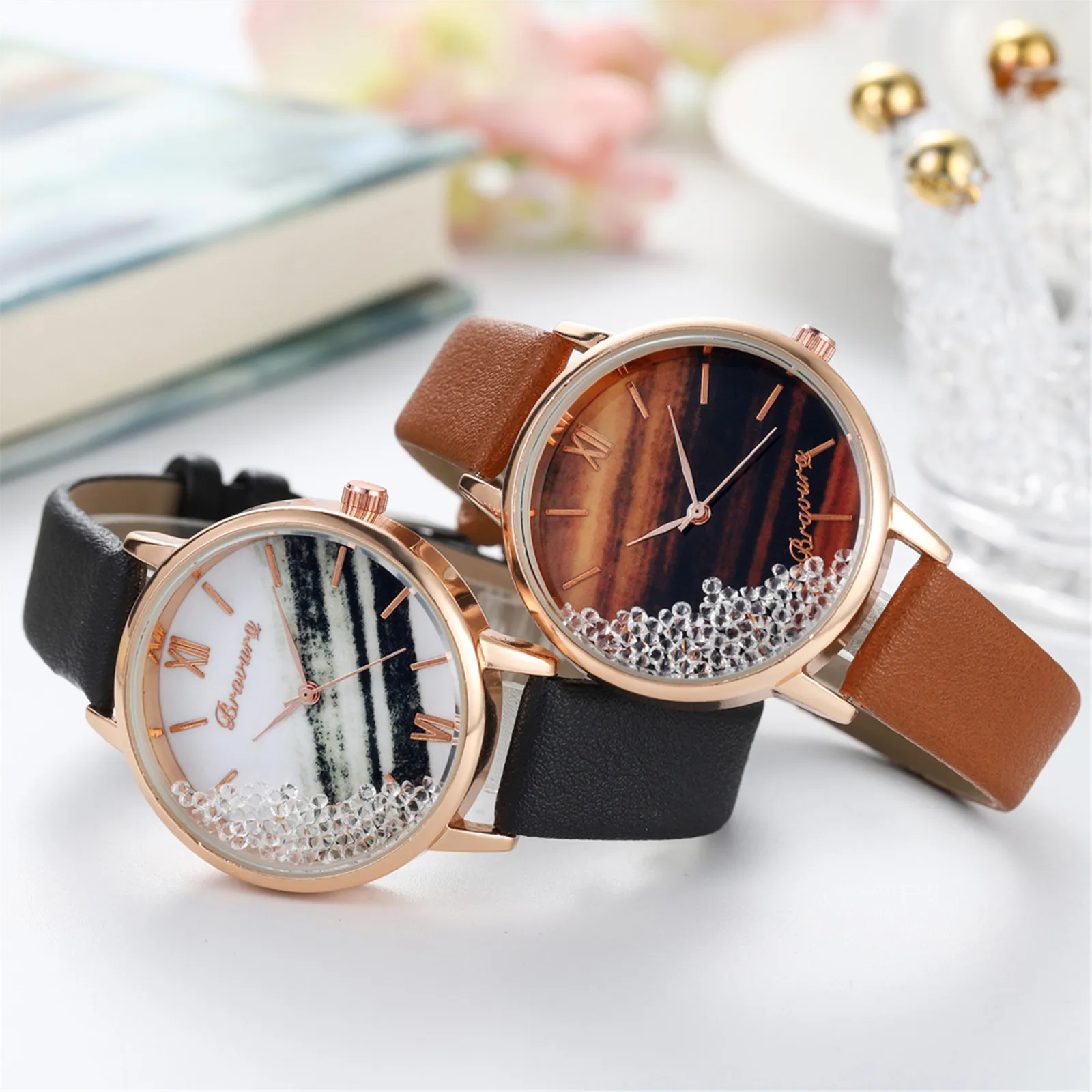 

Quartz Gift Watch Fashion Minimalist Bravura Sleek Women's With Strap Digital Watch with Seconds for Nurses Adjustable Watch