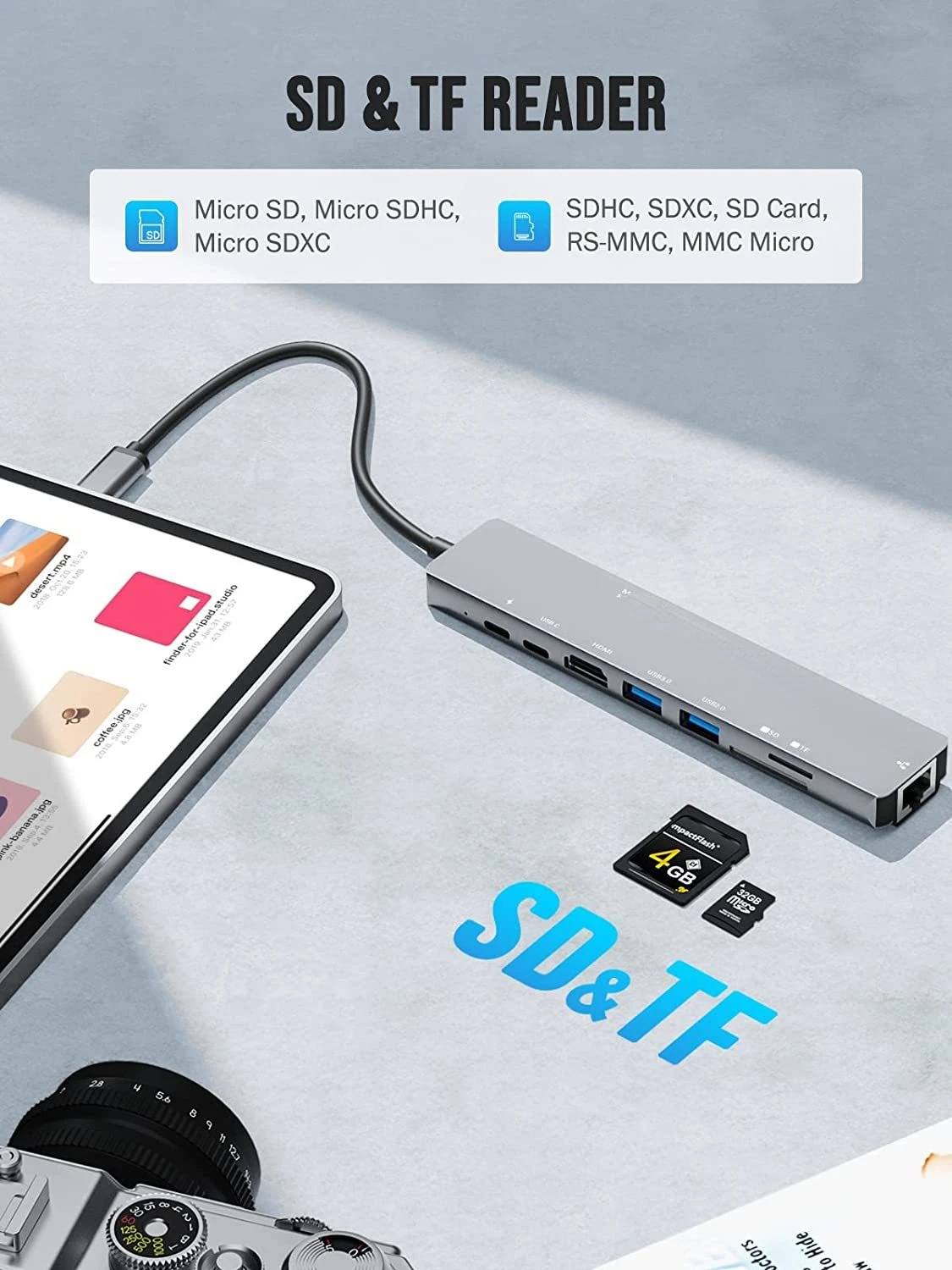 USB-концентратор 8 в 1 для Macbook адаптер ПК PD зарядка портов док-станция RJ45 HDMI
