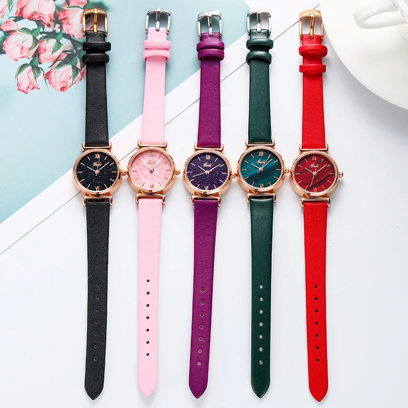 New Women's Starry Quartz Watch  Waterproof Watch for Female Students