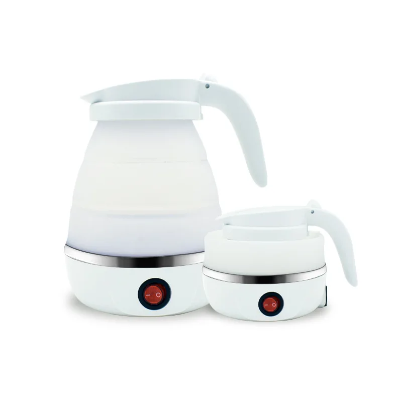 

600ML Portable Folding Silicone Water Kettle Traveling Camping Electric Kettle Electric Boiling Pot Foldable Kettle Kitch Tools