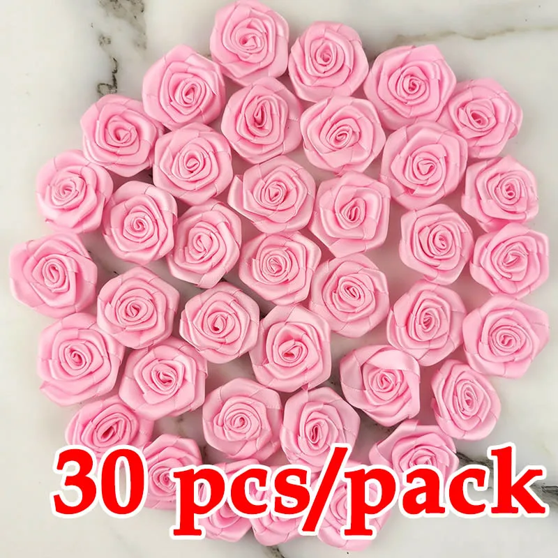 

Миниатюрные атласные розочки для декора от homearound