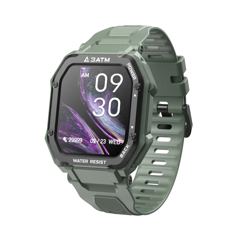 

Outdoor 3ATM 30M Deep Waterproof Men Smart Watch 1.69"Screen Blood Pressure Multi- Modes Sports Bracelet Call Remind Heart Rate
