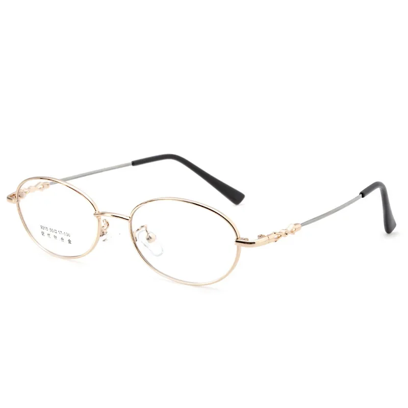 50mm Small Frame Super Elastic Memory Metal Glasses Optical Prescription Myopia Hyperopia for Women Full Rim -75 -100 -125 +150