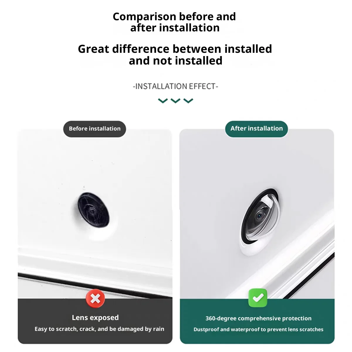 Фото Защитный чехол для камеры Lynk & Co, специальный чехол для объектива, защитный чехол для автомобильной камеры 360°, универсальный №2