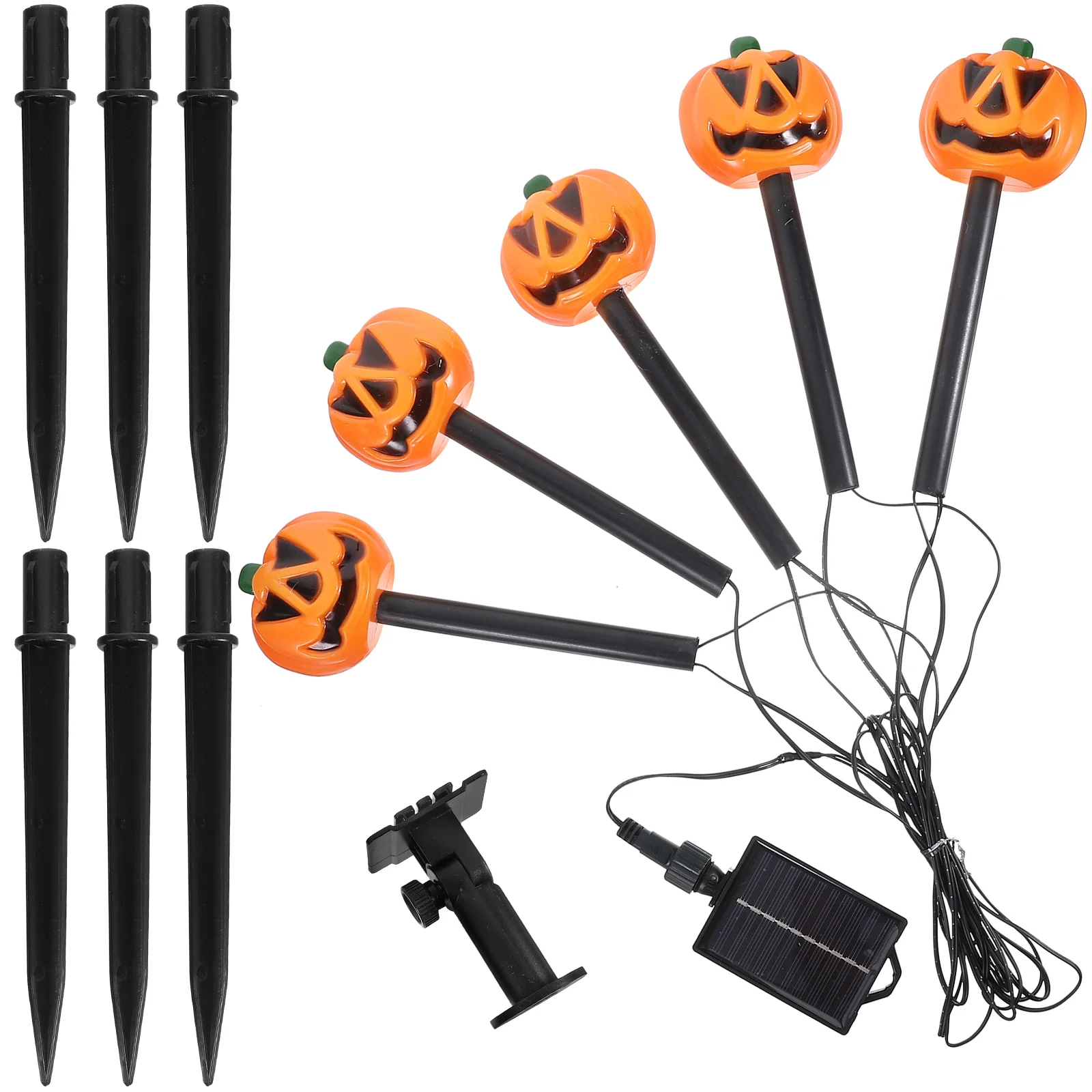 

Solar Powered Pumpkin Lamps Halloween Yard Decorations Lights Outdoor Ornaments Decorative Stake Plastic Garden Lawn Landscape