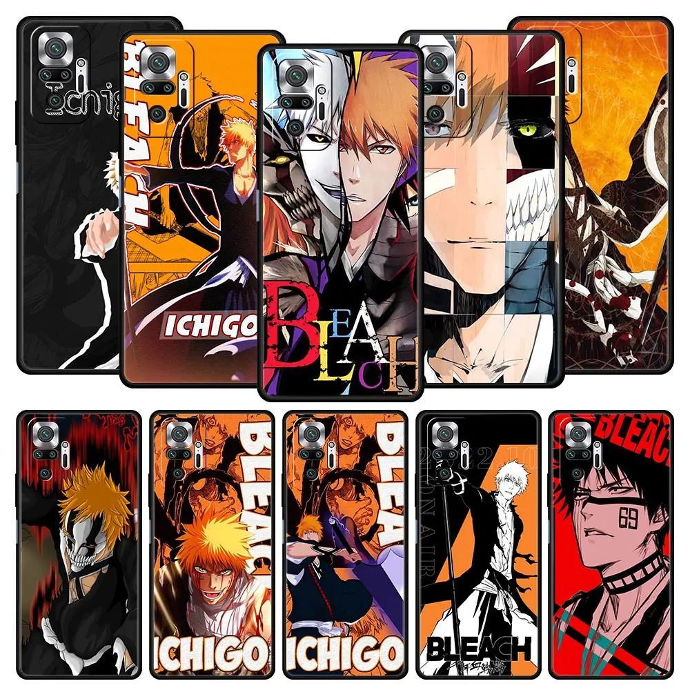 

Anime Bleach Kurosaki Ichigo For Redmi 10C Case For Xiaomi Redmi Note 12 11 10 Pro Phone Case 10S 9S 9 9T 8T 9C 9A 8 8A 7 Cover