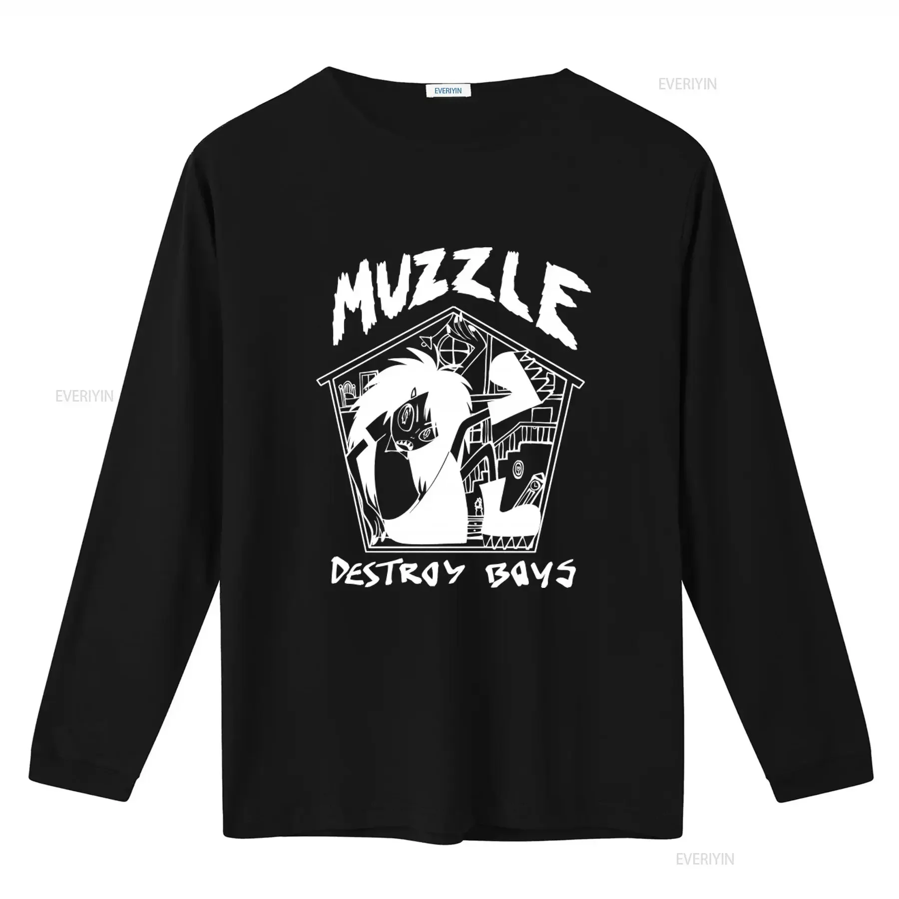 Фото Футболка Destroy Boys в панк-стиле с принтом Muzzle Alexia Roditis Violet Mayugba, винтажная, с эффектом потертости, дышащая, мягкая, эластичная, мужская №2