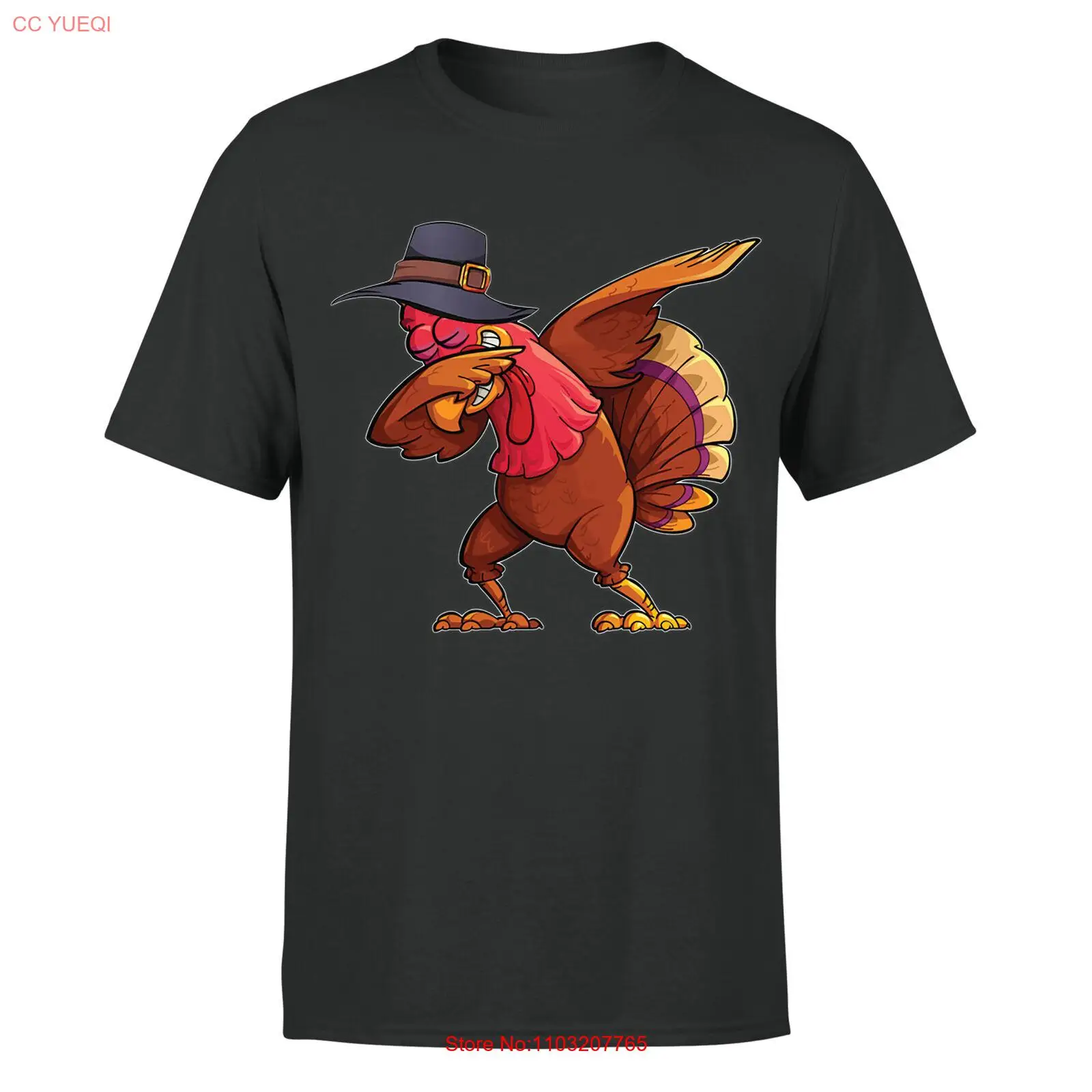 Мужская футболка на День Благодарения Турция с забавными животными птицами