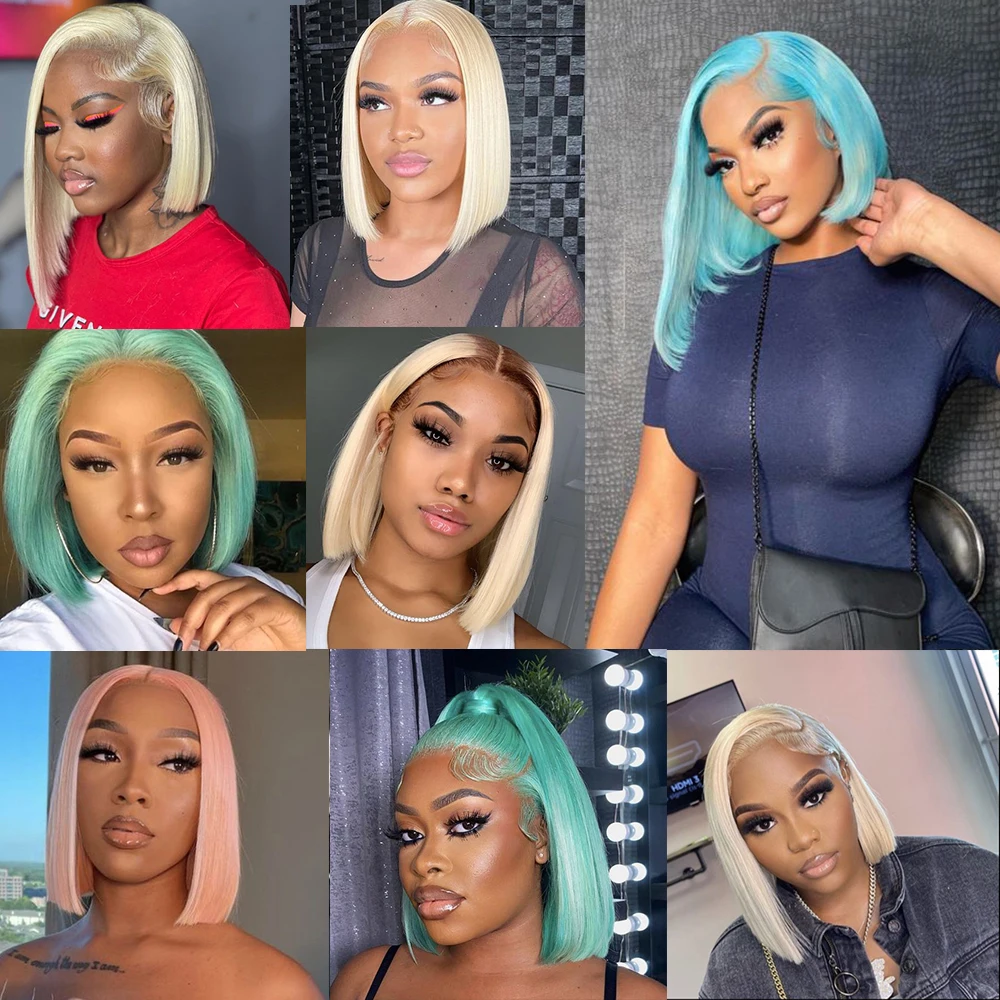 200% 4x4 13x4 613 парик из светлых волос человеческих на сетке спереди бразильский