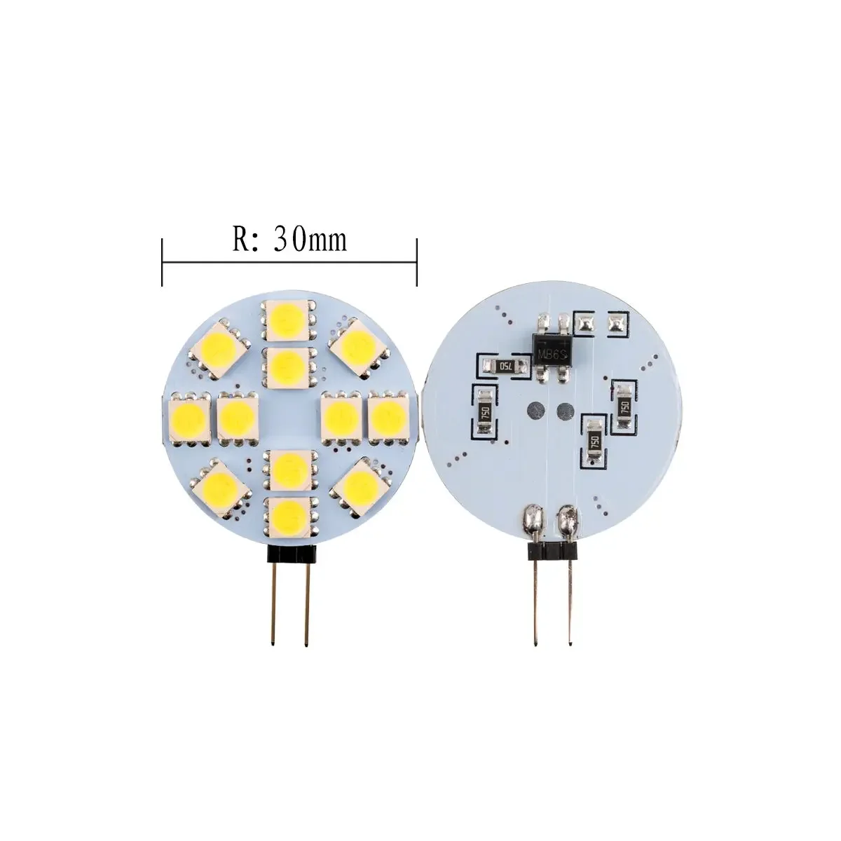 

Светодиодная лампа YORYZENG G4 1,2/1,8/2,4/5Вт 5050SMD теплый/холодный белый 12В