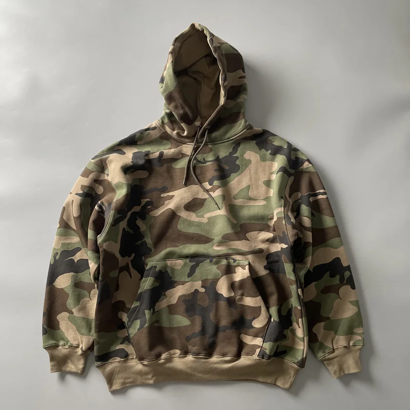Тяжелый плюшевый толстый Камуфляжный свитер с капюшоном Открытый Треккинговый