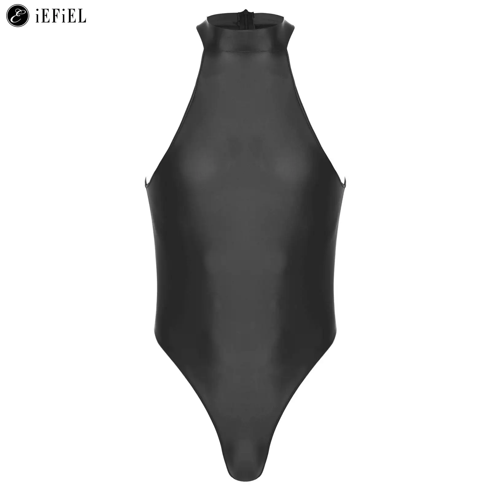 

Mens Halter Sleeveless High Cut Thong Leotard Bodysuit Athletic Wrestling Singlet Jumpsuit One Piece Active Swimwear Swimsuit