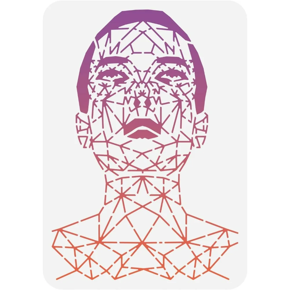 Геометрический трафарет для рисования лица 8 3x11 7 дюйма линий человеческого