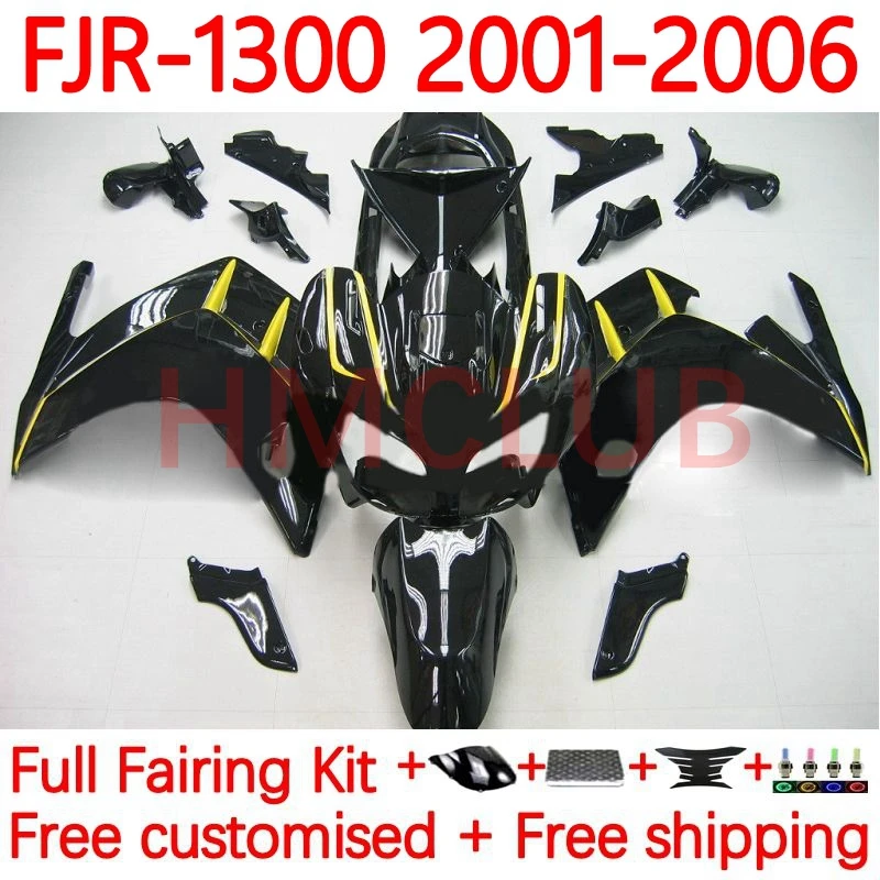 

Корпус для YAMAHA FJR 1300 A C FJR-1300 FJR1300 2001 2002 2003 2004 2005 FJR1300A 01 02 03 05 06 обтекатель 36№ 20 черный желтый