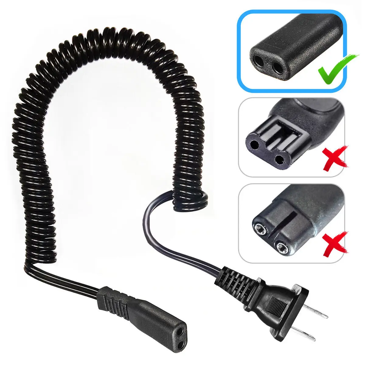 

Charging Cord Compatible for Philips Norelco, Remington, Grundig, Braun, Eltron Shaver Power Lead Electric Shavers Razors Cable