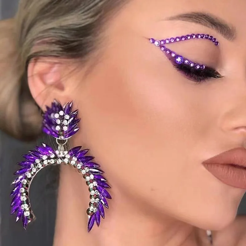 

Новые модные женские серьги Стразы из сплава яркие женские серьги аксессуары