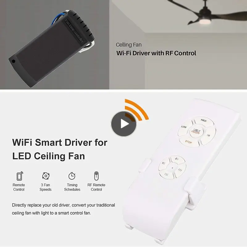 

Умный выключатель с дистанционным управлением Tuya Wifi умный потолочный вентилятор лампа универсальный контроллер потолочного вентилятора быстрая скорость