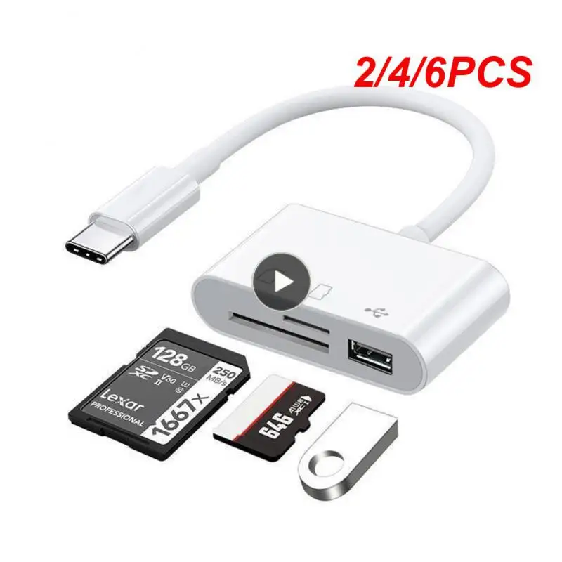 

2/4/6PCS For Macbook Samsung Three-in-one Card Reader Multi-function Usb Otg Writer Tf Sd Memory Card Reader Portable