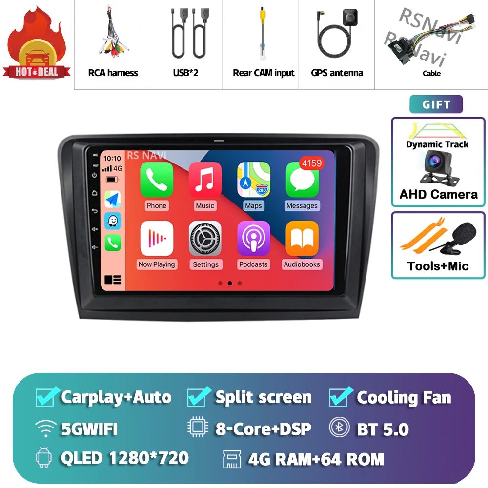 

Автомобильное радио Android 15 Carplay для Skoda Superb 2 B6 2008 2009 2010 2011 2012 2013 2014 2015 Мультимедийный плеер Авторадио BT Стерео