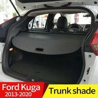 car trunk cover curtain for ford kuga escape 2013 2020 canvas rear bracket anti privacy interior decorative accessories
