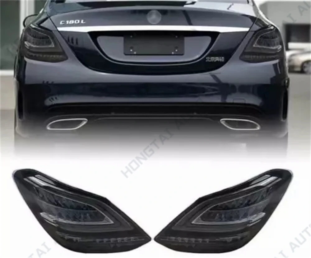 

Пара светодиодных задних фонарей для Mercedes-Benz C-Class W205 C180 C200 C250 C300 2015-2018 Задний фонарь Задний фонарь Тормозной противотуманный указатель поворота